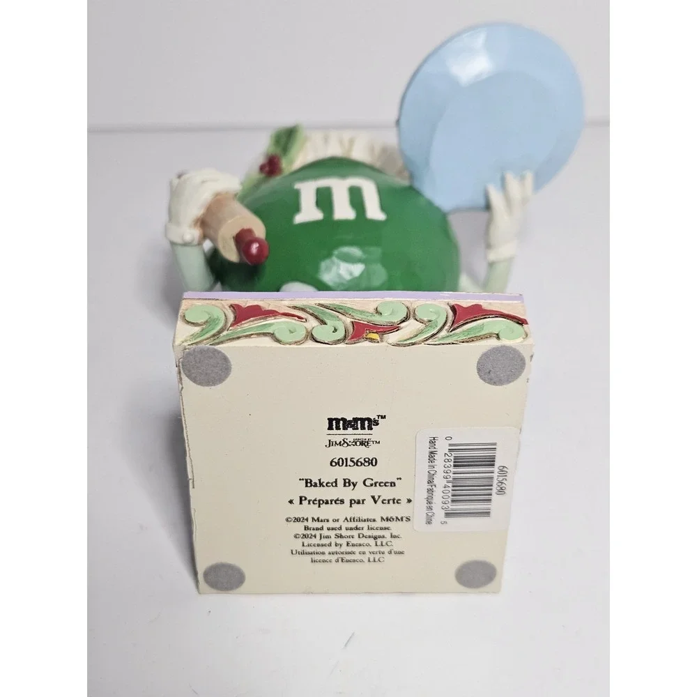 Jim Shore M&M'S Baked By Green Character with Cookies Christmas Figurine 6015680